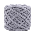 thumbnail image 1 of 1 Pc Fluffy Chenille Chunky YarnChunky Chenille Yarn for Crocheting Soft Thick Fluffy Yarn for Hand Knitting Bulky Velvet Blanket Plush for Weaving DIY Crafts, Light Gray, 1 of 4