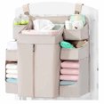 thumbnail image 1 of 1 Pc Foldable Hanging Crib Storage Organizer With Multiple Pockets, Dual-Mount Design (Hanging/Wall-Mounted) For Diapers, Toys, Wipes, Changing Pads, Ideal For Nurseries, Baby, 1 of 3