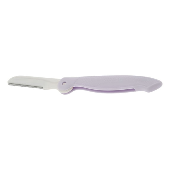 1 Pc Folding Short Version Eyebrow Trimmer for Bathroom Travel Bedroom Purple ABS Stainless Steel