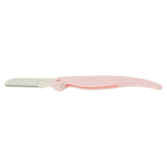 1 Pc Folding Type Eyebrow Trimmer for Bathroom Travel Hotel Toilet Bedroom Pink ABS Stainless Steel