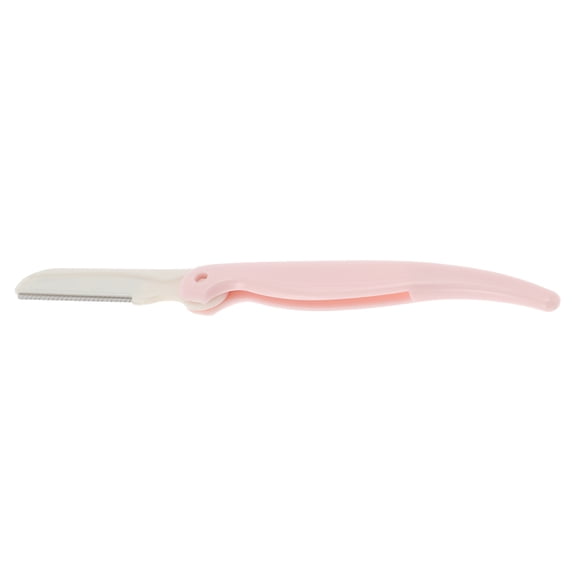 1 Pc Folding Type Eyebrow Trimmer for Bathroom Travel Hotel Toilet Bedroom Pink ABS Stainless Steel