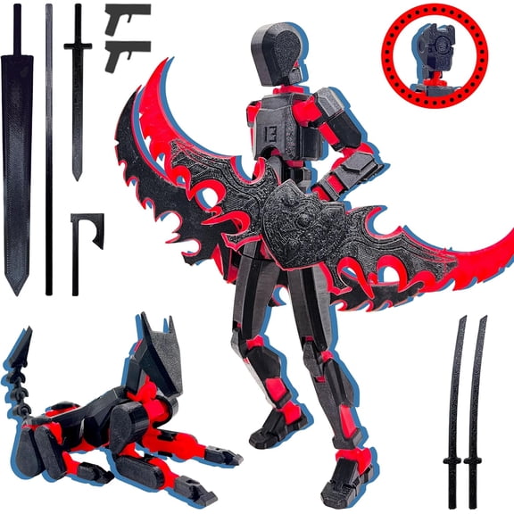 1 Pc Fully Pre-Built T13 3D Figure Kit – Multi-Jointed Movable Models, Poseable 13-Style Action Collectibles for Animation & Decor