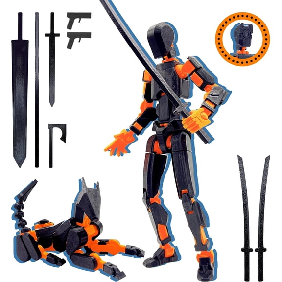 1 Pc Fully Pre-Built T13 3D Figure Kit – Multi-Jointed Movable Models, Poseable 13-Style Action Collectibles for Animation & Decor