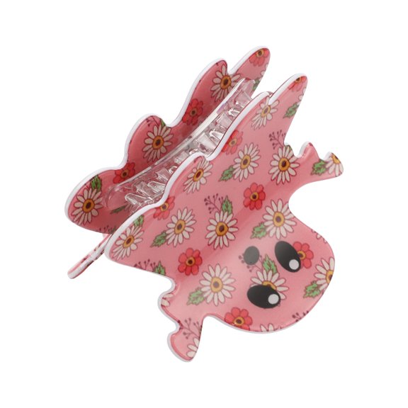1 Pc Funny Style Hair Clips Hairdo Clip for Women 2.95" Length Pink