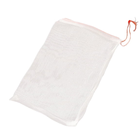 1 Pc Garden Reusable Fruit Protection Bags with Drawstring Fruit Bags for Fruit Trees Garden Netting Mesh Fruit Cover Bag for Grape Tomato Peach Apple Flower from Birds Bugs, 5.9"x3.93", White