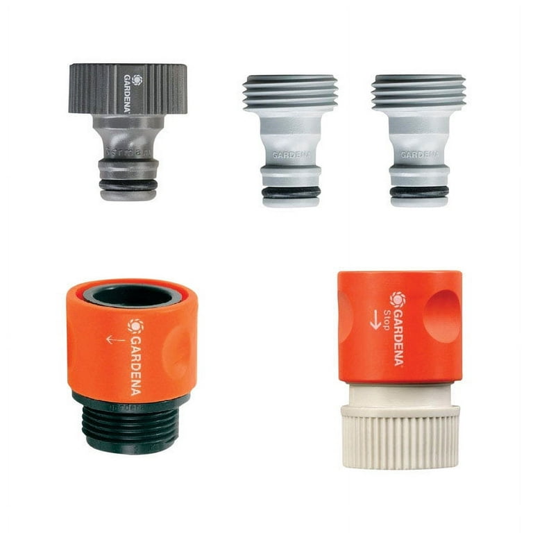 Gardena 1/2 & 5/8 in. Nylon/ABS Threaded Female/Male Quick Connector Hose Set Gardena 1/2 & 5/8 in. Nylon/ABS Threaded Female/Male Quick Connector Hose Set