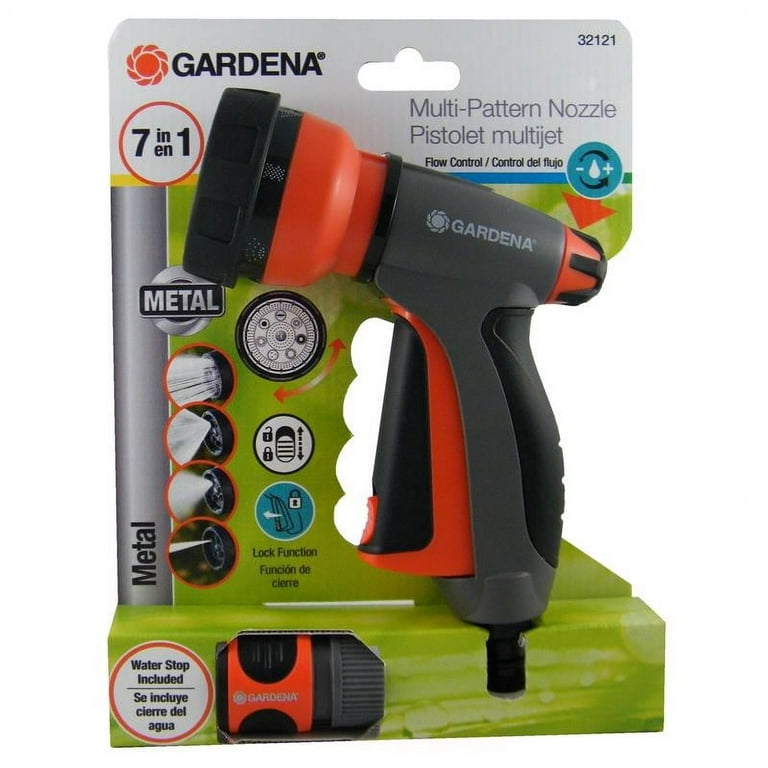 Gardena 7 Pattern Adjustable Metal Hose Nozzle Gardena 7 Pattern Adjustable Metal Hose Nozzle