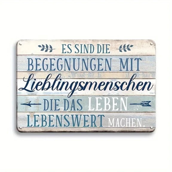 1 Pc German Metal Tin Sign, Novelty Vintage Plaque Decor, Room, Restaurant, Bar, Cafe, Garage, Home Wall Decor 12x8 Inch