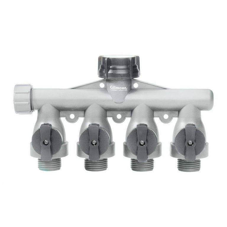 Gilmour 5/8 in. Polymer Threaded Male 4-Way Shut-off Valve Gilmour 5/8 in. Polymer Threaded Male 4-Way Shut-off Valve