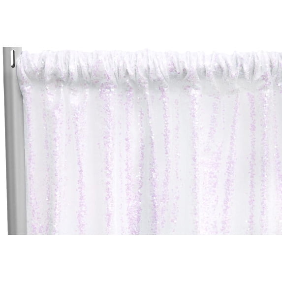 1 Pc, Glitz Sequin 10Ft H X 52" W Drape/Backdrop Panel - Iridescent White For Wedding, Prom, Birthday Party, Quinceanera, Anniversary, Or Bridal Shower(Hand Wash Or Spot Clean Only)