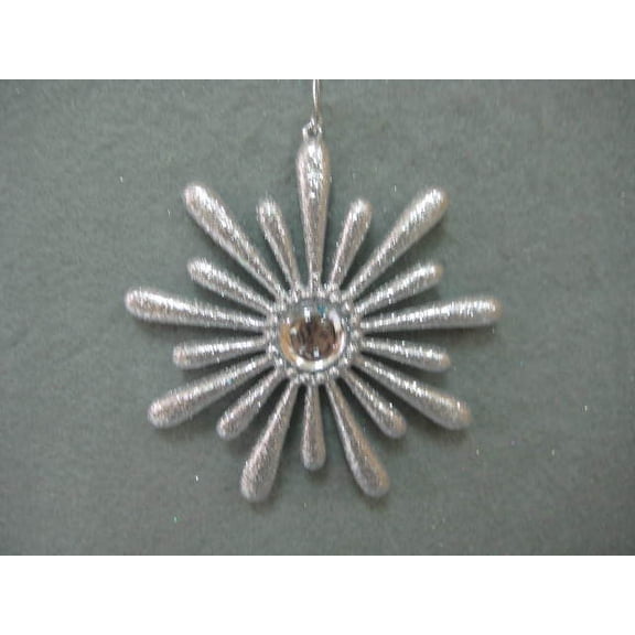1 Pc Global Treasure Silver Flower With Jewel Ornament (P110809-Si)
