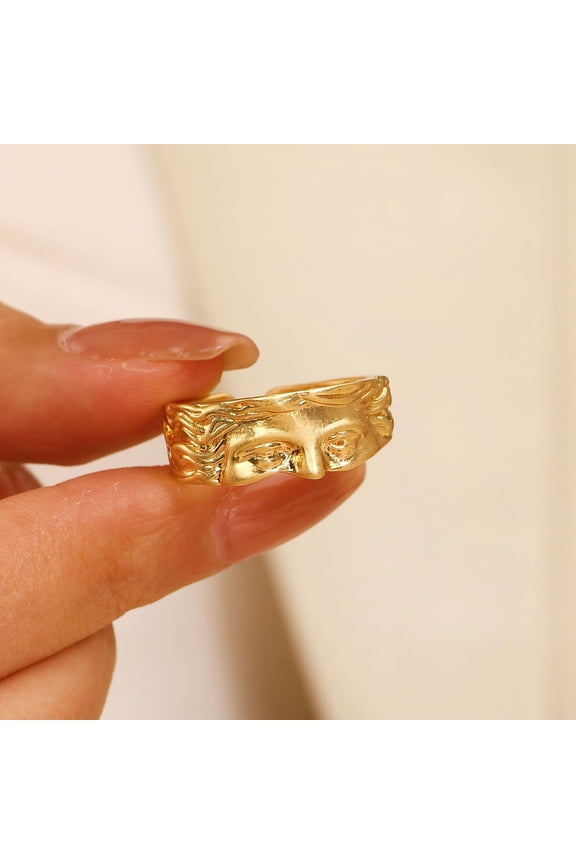 1 Pc Goddess Venus Face Ring Promise Rings Trendy Elegant Unique Rings Engagement Ring Jewelry Gifts
