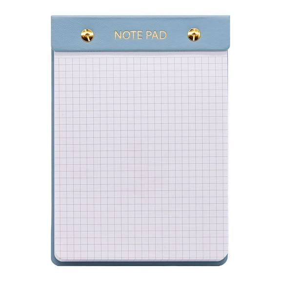 1 Pc Grid Paper Memo Note Pad, 5.12"x7.48" Top Screw Bound Graph Notebook, Tear Off Drawing Math Scratch Pad, Steel Blue