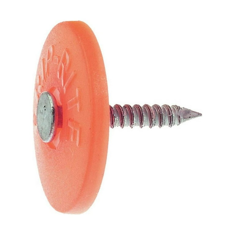 Grip-Rite No. 12 1 in. Cap Electro-Galvanized Plastic/Steel Nail Full Round Head Grip-Rite No. 12 1 in. Cap Electro-Galvanized Plastic/Steel Nail Full Round Head