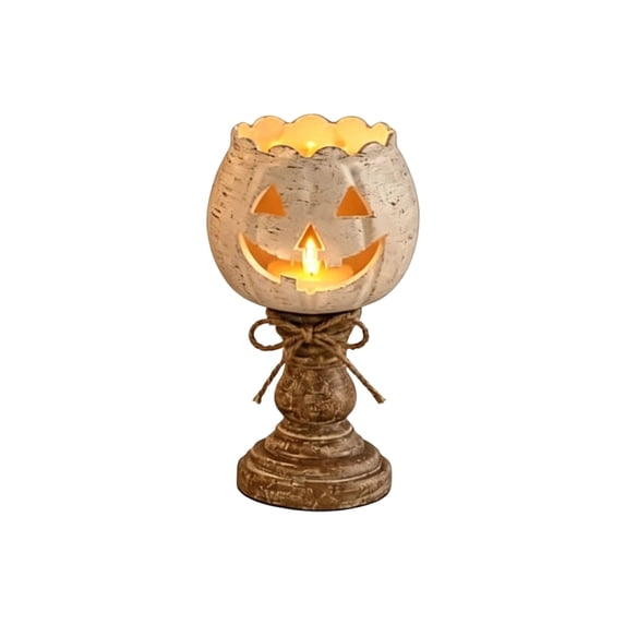 1 Pc Halloween Pumpkin Tealight Candle Holder Halloween Pumpkin Tea Light Candle Holders Decor Farmhouse Halloween Pumpkin Tea Light Holders, 5.91 Inch