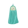 thumbnail image 1 of 1 Pc Hanging Hand Towels for Kitchen Bathroom Super Soft with Hanging Loops, Cute Cartoon Highly Absorbent Tea Towels Dish Cloth, 9.05x14.96 Inch, Green, 1 of 8
