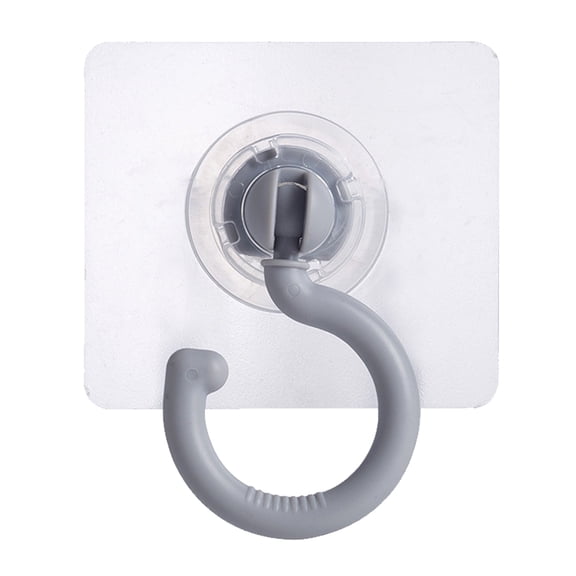 1 Pc Heavy Duty 360° Rotating Hook, Adhesive Ceiling Hooks Swivel Self Sticker Wall Hook No Drill Adhesive Wall & Ceiling Hanging Hooks for Wall Kitchen Cabinet Hanging Bag Plant, 2.76"x2.76", Gray