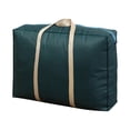 thumbnail image 1 of 1 Pc Heavy Duty Moving Storage Bag, Extra Large Packing Tote with Zipper Reinforced Handles, 48x32x23cm, Green, 1 of 7