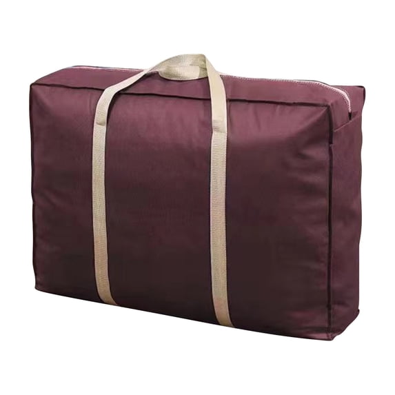 1 Pc Heavy Duty Moving Storage Bag, Extra Large Packing Tote with Zipper Reinforced Handles, 48x32x23cm, Red