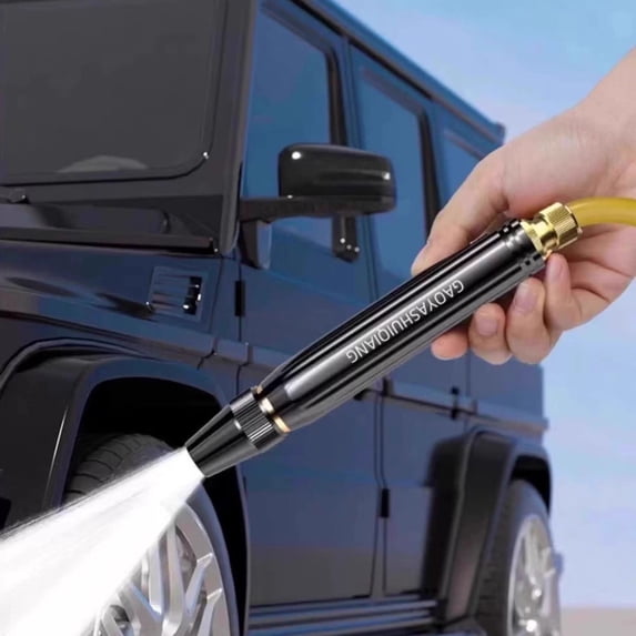 1 Pc High Pressure Sprayer, Powerful High-Pressure Home Car Wash Water Gun Car Wash Water Gun with Booster Nozzle for Watering Plants Vegetables Car Washing, 0.94"x6.46", Black
