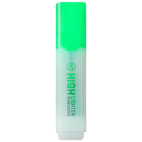 1 Pc Highlighters Highlighters with Tilted Tip Quick Dry No Bleed on Standard Paper Cute Highlighters Assorted Colors for Highlighting Underlining Journaling Coloring, 4.52"x0.98", Green