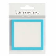 1 Pc Hobonichi Planner 2026 Glitter Notepad Pastel Transparent Sticky Notes,Clear Sticky Tabs, Translucent Page Flags Book Markers Stickers, Planner Accessories, Journaling Study Office, 3 Inch, Blue
