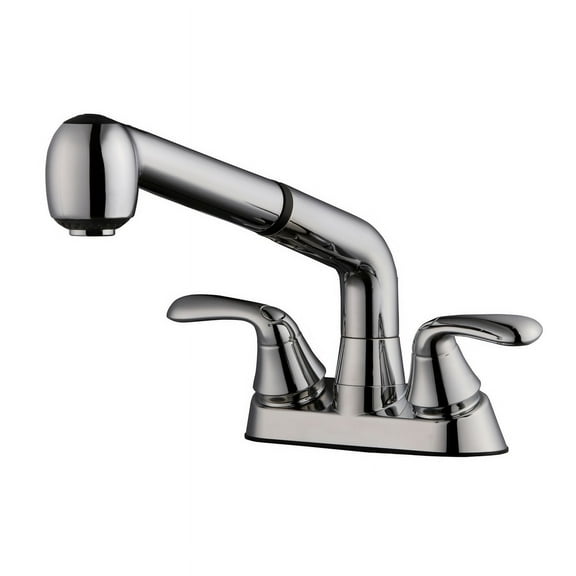 1 Pc, Home Plus Two Handle Chrome Laundry Faucet