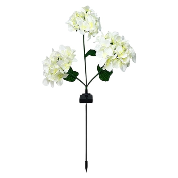 1 Pc Hydrangea Flower Lights,Outdoor Artificial Flower Lights,Colorful Hydrangea Flower Light for Yard Decor,Waterproof LED Colorful Lights Decorative Gifts for Pathway Patio,Lawn,27.55 in(White)