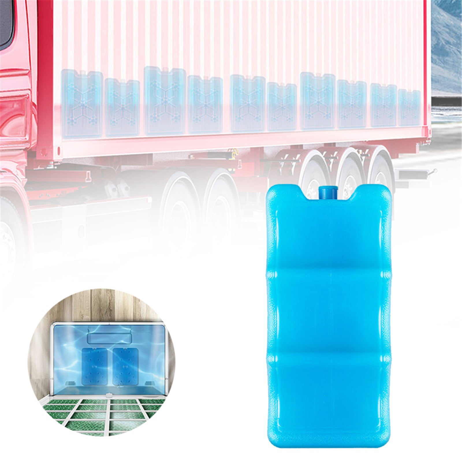1 Pc Ice Packs for Lunch Boxes, Lunch Cooler Bag, Reusable Small Lunch Box Ice Pack for Cooler, Lunchbox Accessories, Lunch Bag Freezer Long Cold Blue Ice Packs Blocks for Coolers, Style A
