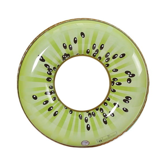 1 Pc Inflatable Pool Float, 19.6" Kiwi Fruit Swim Ring for Aged 2-4, Safe PVC Swimming Circle for Shallow Water, Green