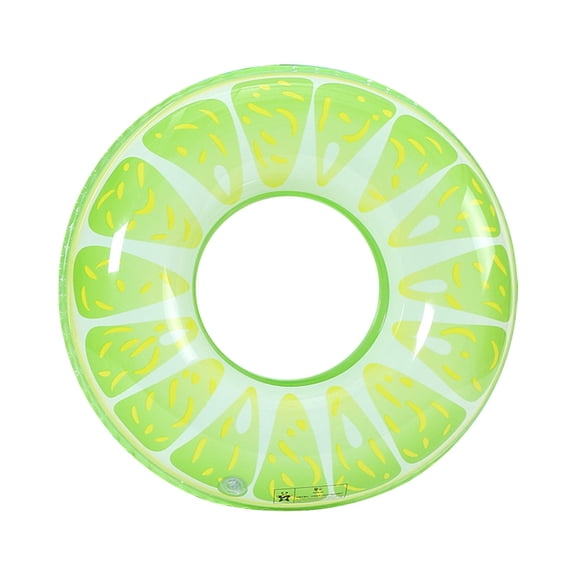 1 Pc Inflatable Pool Float, 29.5" Lime Fruit Swim Ring, Thick PVC Swimming Tube for Summer Pool Party, Mint Green