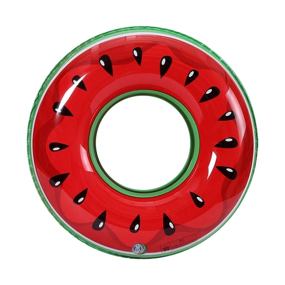1 Pc Inflatable Pool Float, 29.5" Watermelon Swim Ring for Adults, Thick PVC Swimming Tube for Summer Pool Party, Red