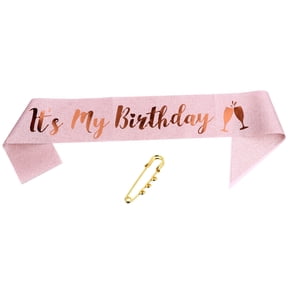 1 Pc It's My Birthday Glitter Cloth Shoulder Sash Birthday Sash Party Favor