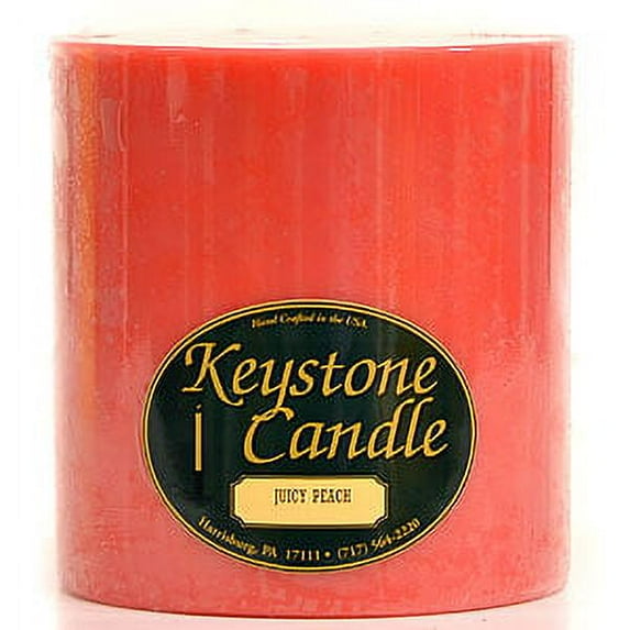 1 Pc Juicy Peach 6x6 Pillar Candles 6 in. diameterx6.25 in. tall