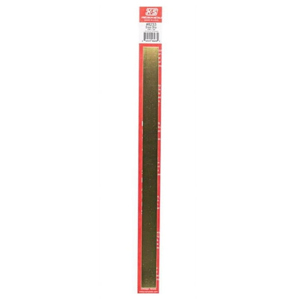 K&S 0.016 in. X 1/4 in. W X 12 in. L Brass Metal Strip K&S 0.016 in. X 1/4 in. W X 12 in. L Brass Metal Strip