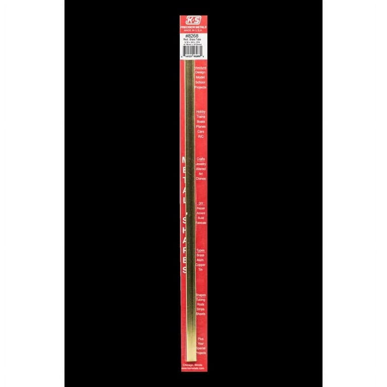 K&S 3/8 in. W X 12 in. L Rectangular Brass Tube 1 pk K&S 3/8 in. W X 12 in. L Rectangular Brass Tube 1 pk