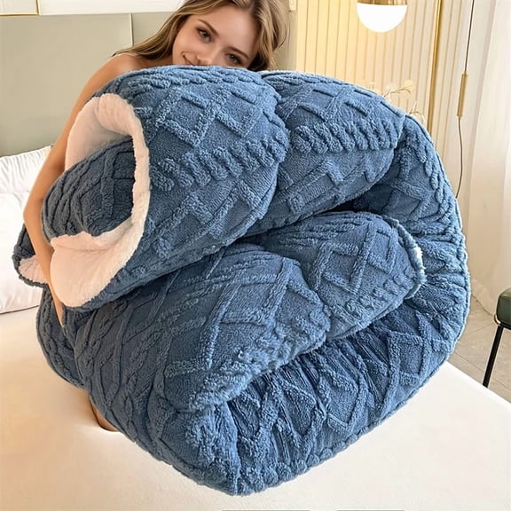 1 Pc King Winter Comforter - Ultra-Thick & Hypoallergenic, Cloud-Like Warmth Without Weight