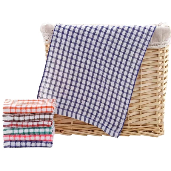 1 Pc Kitchen Dish Rags Cotton Terry Kitchen Dish Cloths Soft and Absorbent Dish Rags Quick Drying Dish Towels for Washing Dishes Cleaning Rags, 16.54x25.2 Inch, Navy