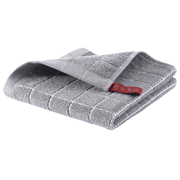 1 Pc Kitchen Dishcloth Cotton Absorbent Dish Rag Cotton Terry Ultra Soft Absorbent Kitchen Towel Microfiber Thick Towel Thick Dishcloth Towel for Drying and Clearing, 12x12 Inch, Gray