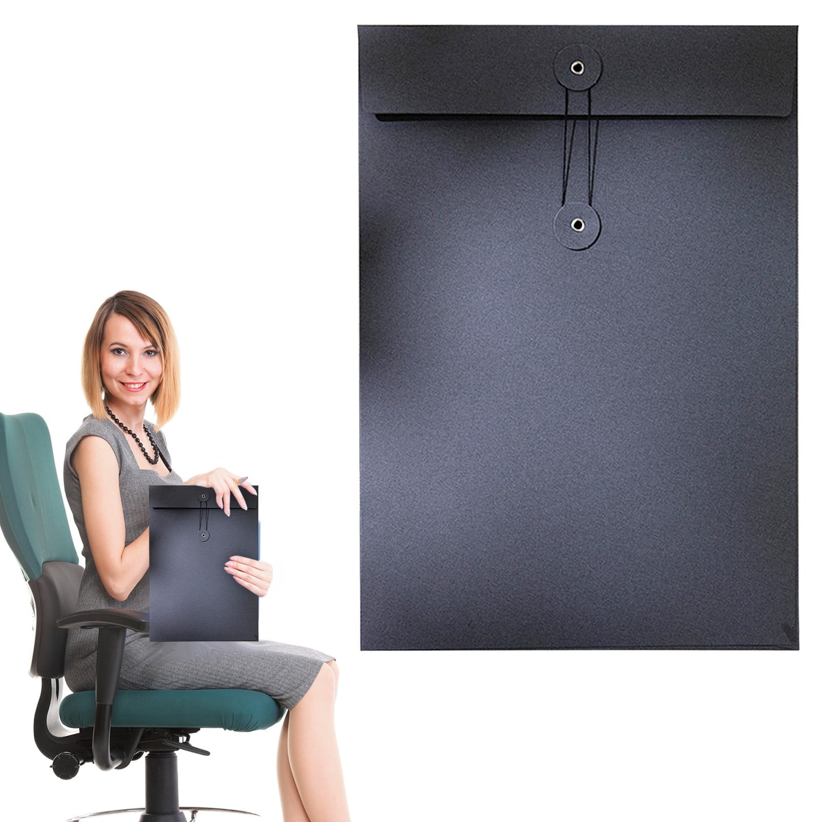 1 Pc Kraft String Envelope File Folder, Vertical A4 String Tie File ...