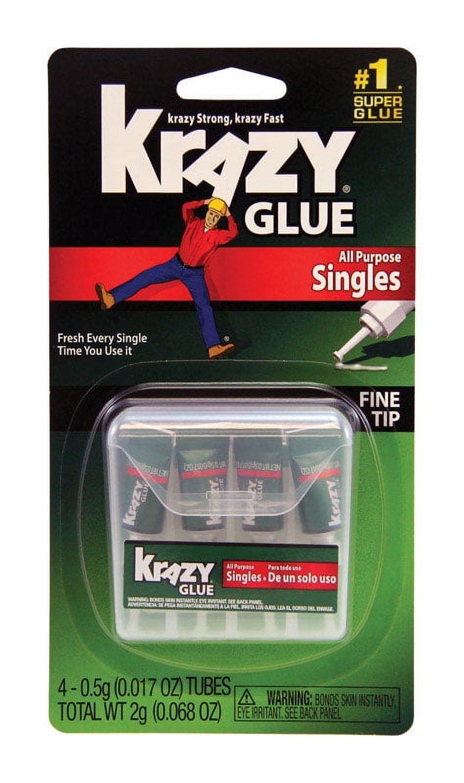 1 Pc, Krazy Glue Super Strength Polyvinyl Acetate Homopolymer All Purpose Adhesive 0.017 Oz