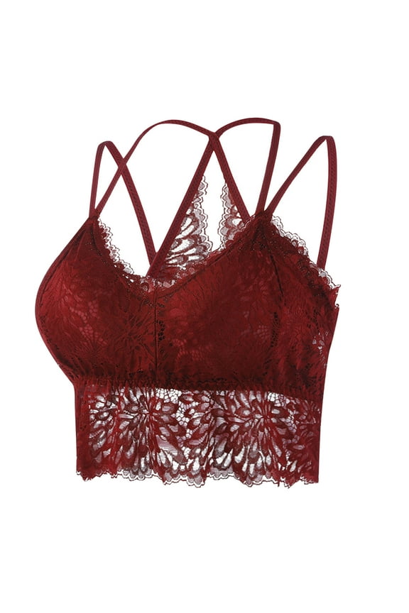 1 Pc Lace Bralettes for Women Bralette Padded Lace Bandeau Bra