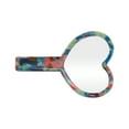 thumbnail image 1 of 1 Pc Lady Heart Shape Handheld Mirror for Business Travel Vacation Purple Pink Acetate Aluminum Mirror, 1 of 2