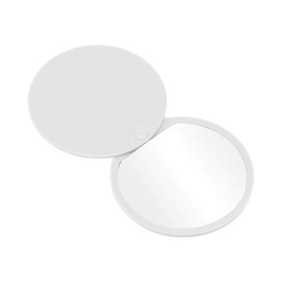 1 Pc Lady Round Cosmetic Mirror Compact Mirror for Business Travel Vacation Gray Plastic Aluminum Mirror