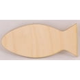 thumbnail image 1 of 1 Pc, Large 14" X 6.2" Classic Fish Wood Cutout, 1 of 2