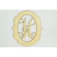 thumbnail image 1 of 1 Pc, Large 15.5" X 17.5" X 1/4 Inch Thick Framed Monogram w/Vine Font Letter H For Party & Home Decor, 1 of 2