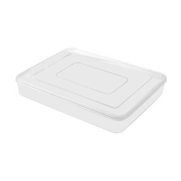 1 Pc Large Plastic Food Storage Container, Durable Dumpling Box Container, Stackable Refrigerator Box Dumpling Case for Meal Prep, Leftovers, Food Portioning, 1.96x8.6x10.82 Inch, Clear