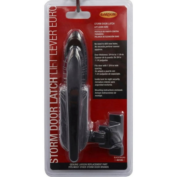 1 Pc, Larson Euro Black Zinc Lift Lever Latch 1 Pk