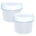 thumbnail image 1 of 1 Pc Leak-Proof Deli Containers with Lids 120ml Food Storage Plastic Containers with Screw Lids Reusable Clear Food Storage Containers Leakproof Small Freezer Containers for Meal Prep, White, 1 of 8