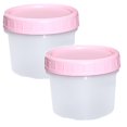 thumbnail image 1 of 1 Pc Leak-Proof Deli Containers with Lids 120ml Food Storage Plastic Containers with Screw Lids Reusable Clear Food Storage Containers Leakproof Small Freezer Containers for Meal Prep, Pink, 1 of 8